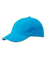 Myrtle beach 6-Panel Raver Sandwich Cap Baumwolle, Black/Beige One Size, MB6112 – Turchese/Bianco