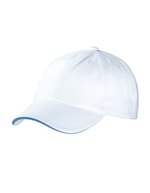 Myrtle beach 6-Panel Raver Sandwich Cap Baumwolle, Black/Beige One Size, MB6112 – Bianco/Acqua