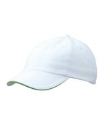 Myrtle beach 6-Panel Raver Sandwich Cap Baumwolle, Black/Beige One Size, MB6112 – Bianco/Verde lime