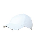 Myrtle beach 6-Panel Raver Sandwich Cap Baumwolle, Black/Beige One Size, MB6112 – Bianco/Blu navy