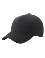 Myrtle Beach Gebürstete Baumwollcap 6-Panel, Beige One Size, MB6118 – Black