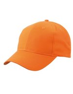 Myrtle Beach Gebürstete Baumwollcap 6-Panel, Beige One Size, MB6118 – Orange
