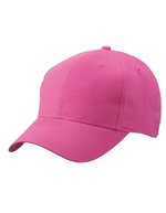 Myrtle Beach Gebürstete Baumwollcap 6-Panel, Beige One Size, MB6118 – Pink