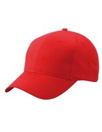 Myrtle Beach Gebürstete Baumwollcap 6-Panel, Beige One Size, MB6118 – Red