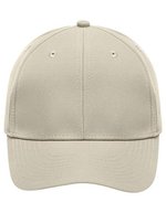 Myrtle beach 6-Panel Polyester Cap mit Velcro-Verschluss, Black One Size, MB6135 – Beige