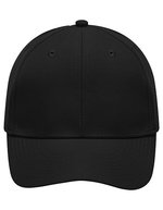 Myrtle beach 6-Panel Polyester Cap mit Velcro-Verschluss, Black One Size, MB6135 – Black