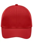 Myrtle beach 6-Panel Polyester Cap mit Velcro-Verschluss, Black One Size, MB6135 – Red