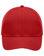 Myrtle beach 6-Panel Polyester Cap mit Velcro-Verschluss, Black One Size, MB6135 – Red