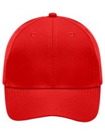 Myrtle beach 6-Panel Polyester Cap mit Velcro-Verschluss, Black One Size, MB6135 – Tomato