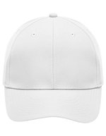 Myrtle beach 6-Panel Polyester Cap mit Velcro-Verschluss, Black One Size, MB6135 – White
