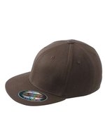 Myrtle beach 6 Panel Flexfit Cap mit flachem Schirm, Black L/XL (58/59 cm), MB6184 – Dark Brown