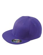 Myrtle beach 6 Panel Flexfit Cap mit flachem Schirm, Black L/XL (58/59 cm), MB6184 – Purple