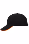 Myrtle beach 6-Panel Double Sandwich Cap Baumwolle, Azur/White One Size, MB6197 – Bild 3
