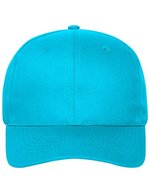 Myrtle beach 6-Panel-Cap aus Bio-Baumwolle, Black One Size, MB6236 – Turquoise