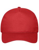 Myrtle beach Nachhaltige 5 Panel Cap Bio-Baumwolle, Black One Size, MB6237 – Red