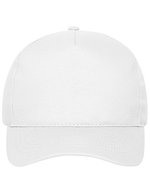 Myrtle beach Nachhaltige 5 Panel Cap Bio-Baumwolle, Black One Size, MB6237 – White