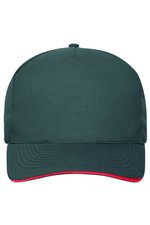 Myrtle beach 5-Panel Sandwich Cap aus Bio-Baumwolle, Black/White One Size, MB6238 – Bild 1