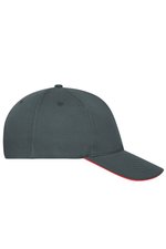 Myrtle beach 5-Panel Sandwich Cap aus Bio-Baumwolle, Black/White One Size, MB6238 – Bild 6