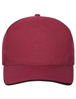 Myrtle beach 5-Panel Sandwich Cap aus Bio-Baumwolle, Black/White One Size, MB6238 – Burgundy/Black