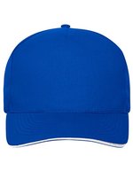 Myrtle beach 5-Panel Sandwich Cap aus Bio-Baumwolle, Black/White One Size, MB6238 – Royal/White