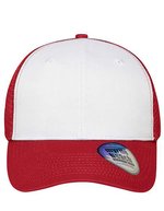 Myrtle Beach 6-Panel Mesh-Mütze Rot, Black/Black One Size, MB6239 – Blanc/Rouge