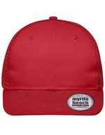 Myrtle beach 6-Panel-Mesh-Mütze mit flachem Schirm, Black/Black One Size, MB6240 – Rouge/Rouge