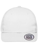 Myrtle beach 6-Panel-Mesh-Mütze mit flachem Schirm, Black/Black One Size, MB6240 – Blanc/Blanc