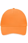 Myrtle Beach 5-Panel Cap with Decorative Stitching, Beige/Navy One Size, MB6526 – image 3