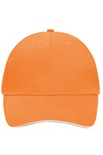 Myrtle Beach 5-Panel Cap mit Ziernähten, Beige/Navy One Size, MB6526 – Bild 3