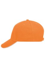 Myrtle Beach 5-Panel Cap mit Ziernähten, Beige/Navy One Size, MB6526 – Bild 5