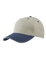 Myrtle Beach 5-Panel Cap mit Ziernähten, Beige/Navy One Size, MB6526 – Bild 2