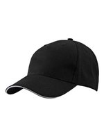 Myrtle Beach 5-Panel Cap mit Ziernähten, Beige/Navy One Size, MB6526 – Black/Light Grey