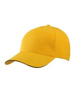 Myrtle Beach 5-Panel Cap mit Ziernähten, Beige/Navy One Size, MB6526 – Gold/Navy