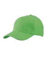 Myrtle Beach 5-Panel Cap mit Ziernähten, Beige/Navy One Size, MB6526 – Lime Green/White