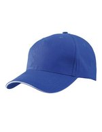 Myrtle Beach 5-Panel Cap mit Ziernähten, Beige/Navy One Size, MB6526 – Royal/White