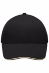 Myrtle beach Light Brushed Sandwich Cap aus Baumwolle, Red/White One Size, MB6541 – Bild 2