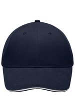 Myrtle beach Light Brushed Sandwich Cap aus Baumwolle, Beige/Black One Size, MB6541 – Bild 3
