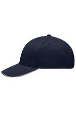Myrtle beach Light Brushed Sandwich Cap aus Baumwolle, Beige/Black One Size, MB6541 – Bild 5