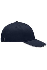 Myrtle beach Light Brushed Sandwich Cap aus Baumwolle, Beige/Black One Size, MB6541 – Bild 6