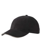 Myrtle beach Light Brushed Sandwich Cap aus Baumwolle, Beige/Black One Size, MB6541 – Nero/Beige