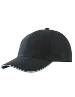 Myrtle beach Light Brushed Sandwich Cap aus Baumwolle, Beige/Black One Size, MB6541 – Nero/Bianco