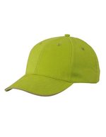 Myrtle beach Light Brushed Sandwich Cap aus Baumwolle, Beige/Black One Size, MB6541 – Lime Green/Beige