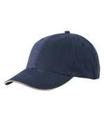 Myrtle beach Light Brushed Sandwich Cap aus Baumwolle, Beige/Black One Size, MB6541 – Blu navy/Beige
