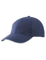 Myrtle beach Light Brushed Sandwich Cap aus Baumwolle, Beige/Black One Size, MB6541 – Blu navy/Bianco