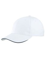Myrtle beach Light Brushed Sandwich Cap aus Baumwolle, Beige/Black One Size, MB6541 – Bianco/Blu navy