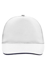 Myrtle beach 5-Panel Baumwoll-Cap mit Sandwich-Schild, Black/White One Size, MB6552 – Bild 1