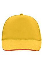 Myrtle beach 5-Panel Baumwoll-Cap mit Sandwich-Schild, Black/White One Size, MB6552 – Bild 3