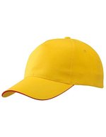 Myrtle beach 5-Panel Baumwoll-Cap mit Sandwich-Schild, Black/White One Size, MB6552 – Oro/Rosso