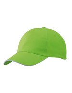 Myrtle beach 5-Panel Baumwoll-Cap mit Sandwich-Schild, Black/White One Size, MB6552 – Verde lime/Bianco