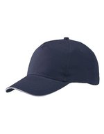 Myrtle beach 5-Panel Baumwoll-Cap mit Sandwich-Schild, Black/White One Size, MB6552 – Blu navy/Bianco